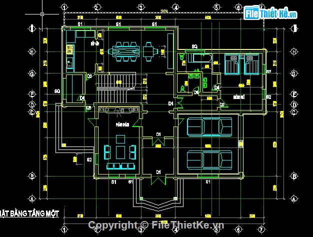 Bản vẽ thiết kế biệt thự,biệt thự đẹp,biệt thự 3 tầng,biệt thự 3 tầng đẹp kích thước 16.4m x 19.3m